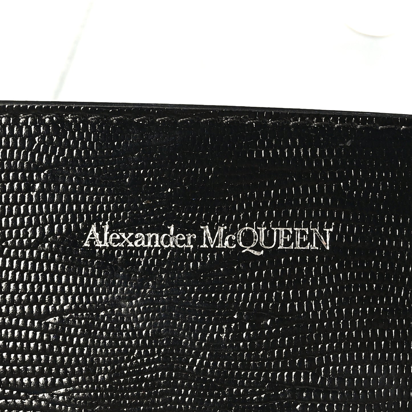 Lizard Embossed Calfskin Knuckle Crossbody Black