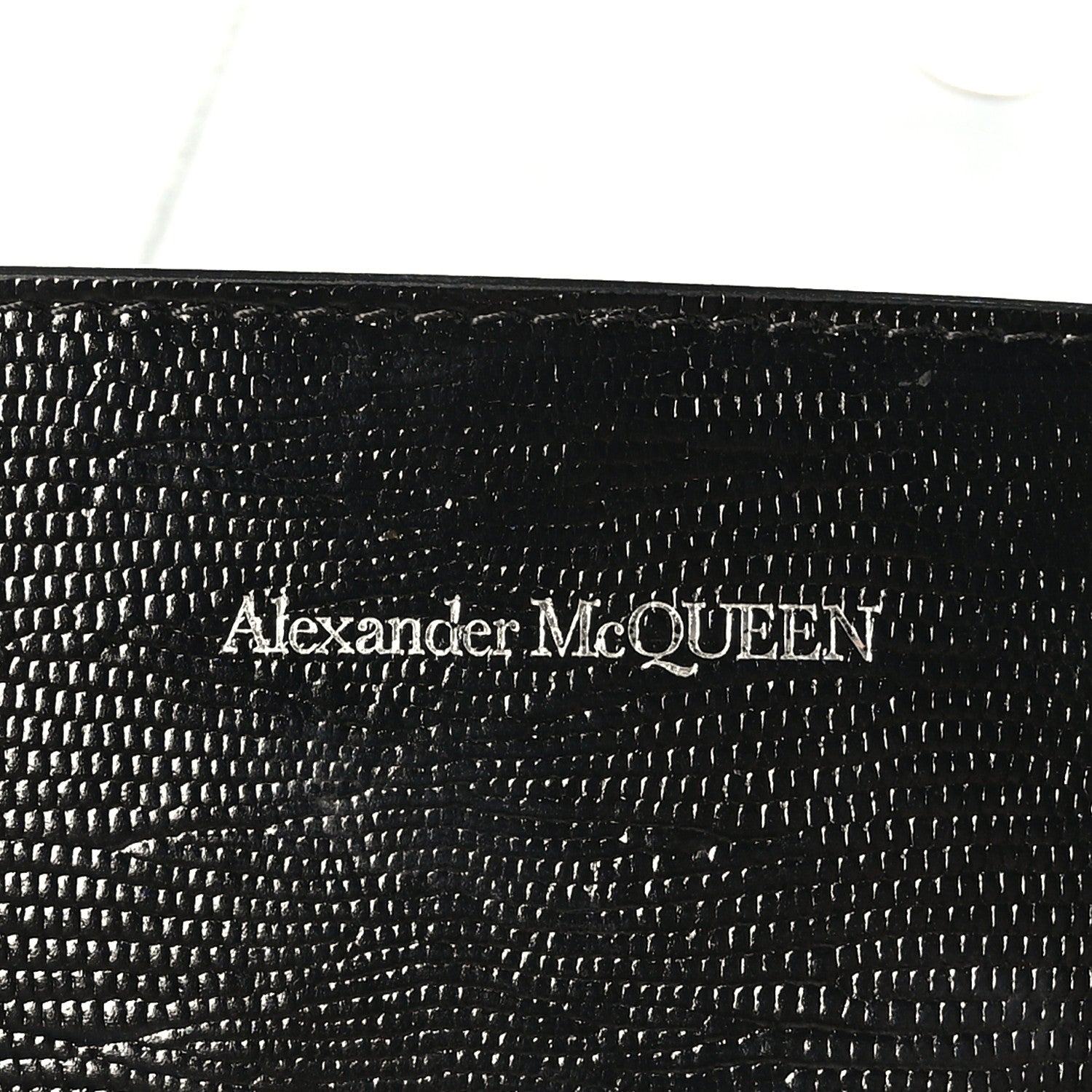 Alexander McQueen Lizard Embossed Calfskin Knuckle Crossbody Black 6 of 11