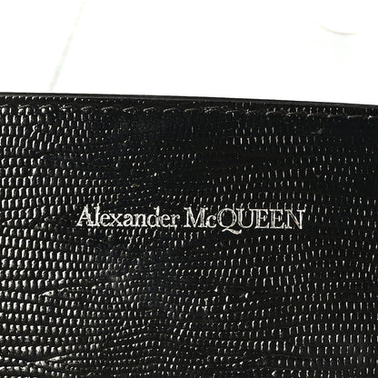 Alexander McQueen Lizard Embossed Calfskin Knuckle Crossbody Black 6 of 11