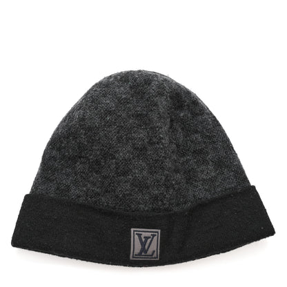 Louis Vuitton Wool Bonnet Petit Damier Graphite Beanie Hat 1 of 5