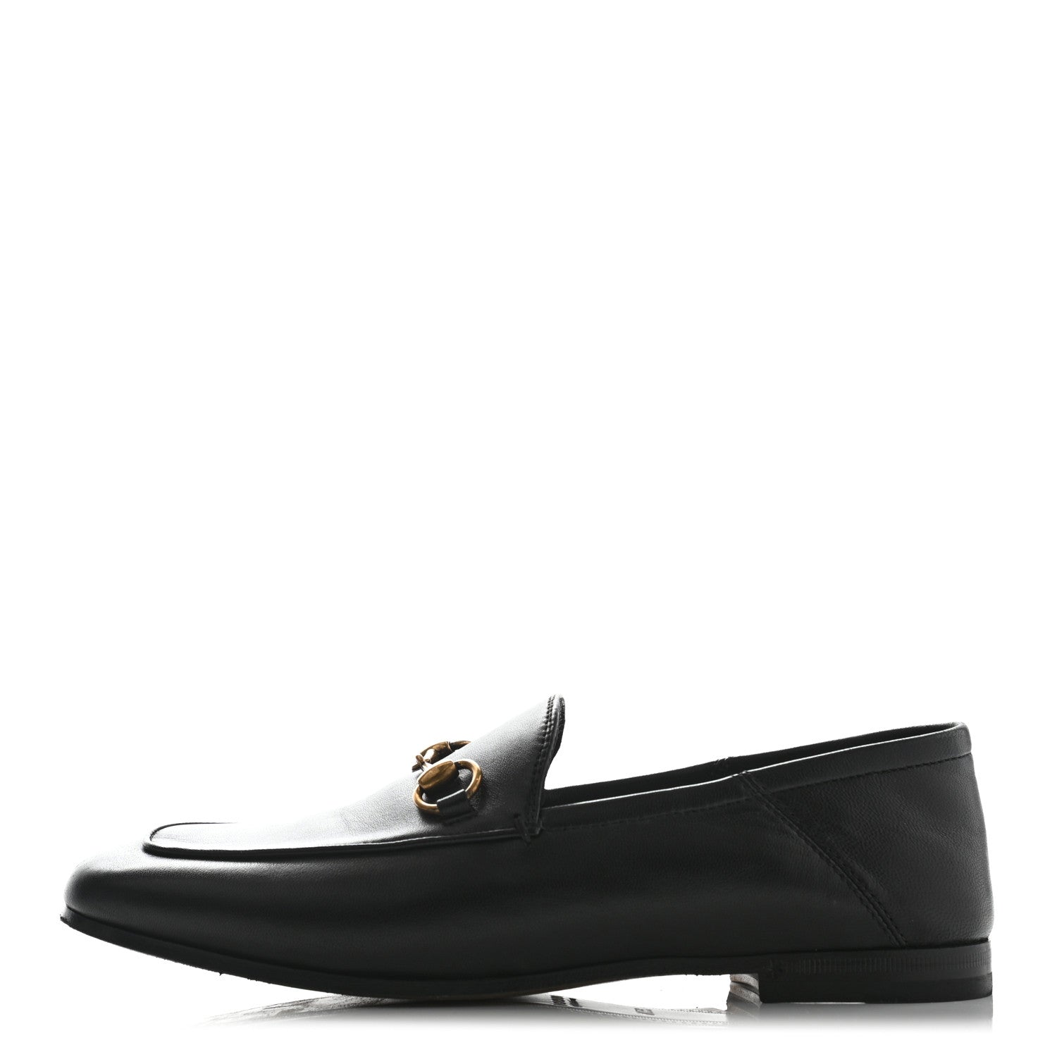 Gucci Lambskin Womens Brixton Horsebit Loafers 35.5 Black 1 of 7