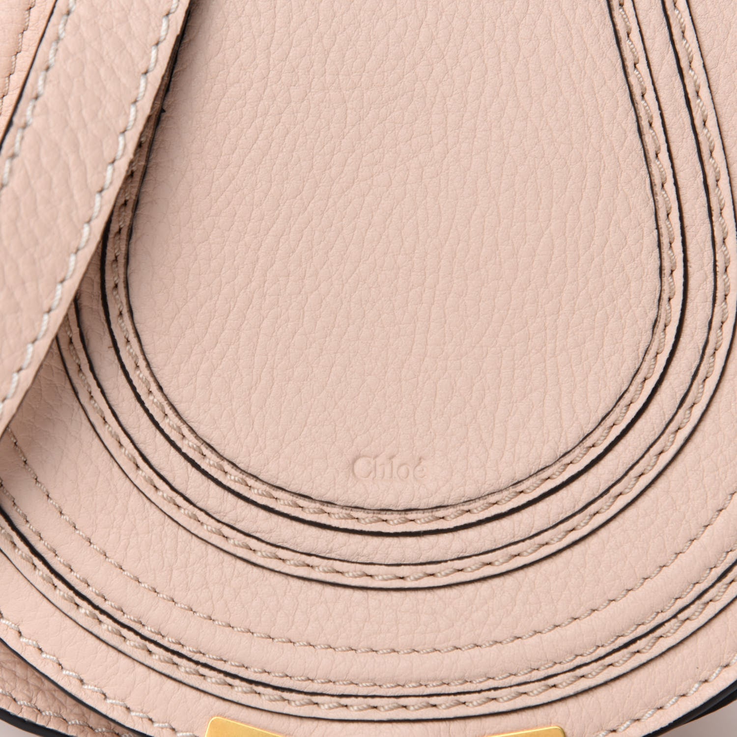 Chloe Calfskin Mini Marcie Round Crossbody Bag Blush Nude 9 of 10