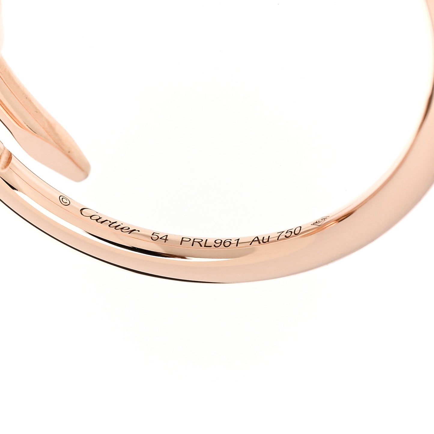 18K Pink Gold Small Juste Un Clou Ring 54 6.75