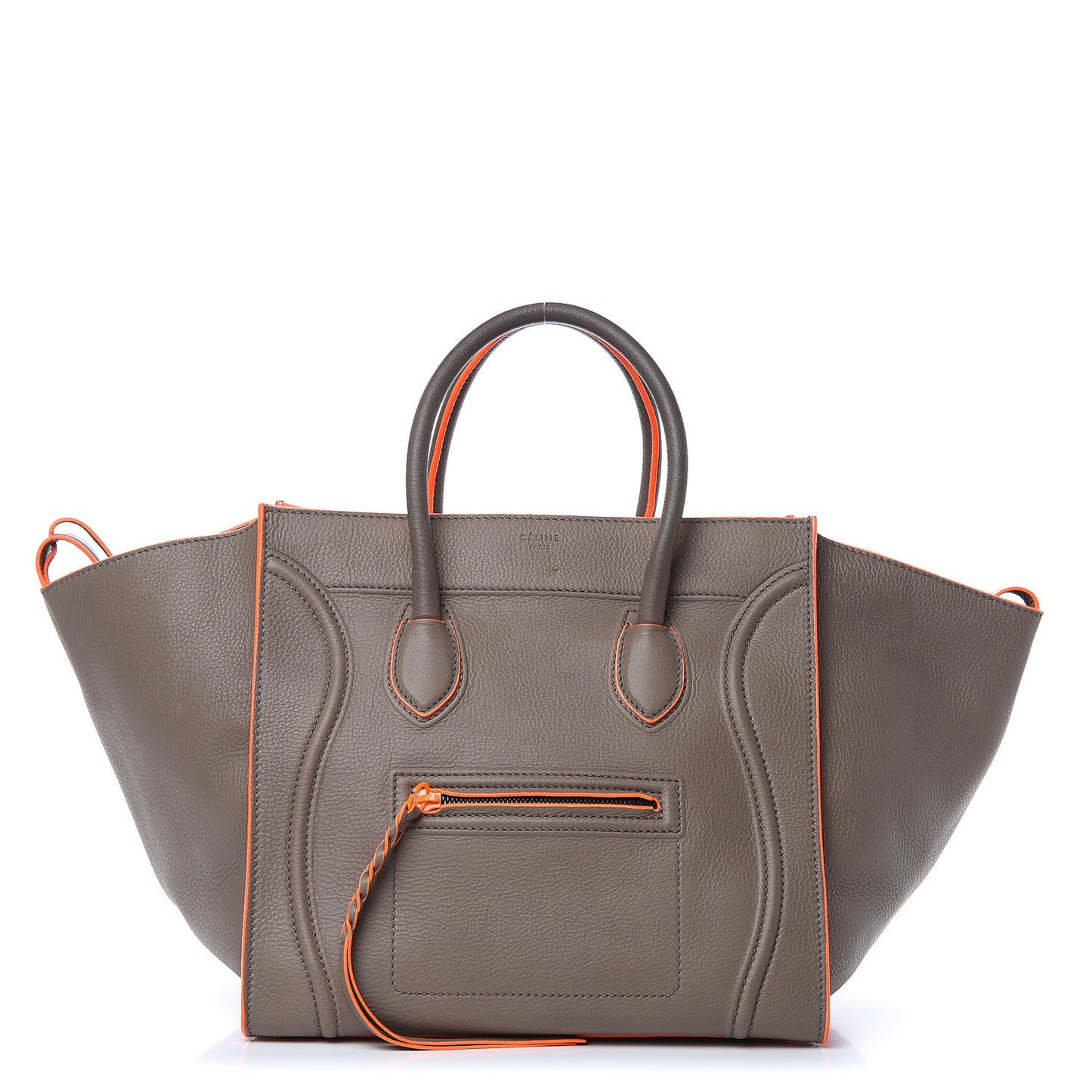 Supple Calfskin Medium Phantom Luggage Grey