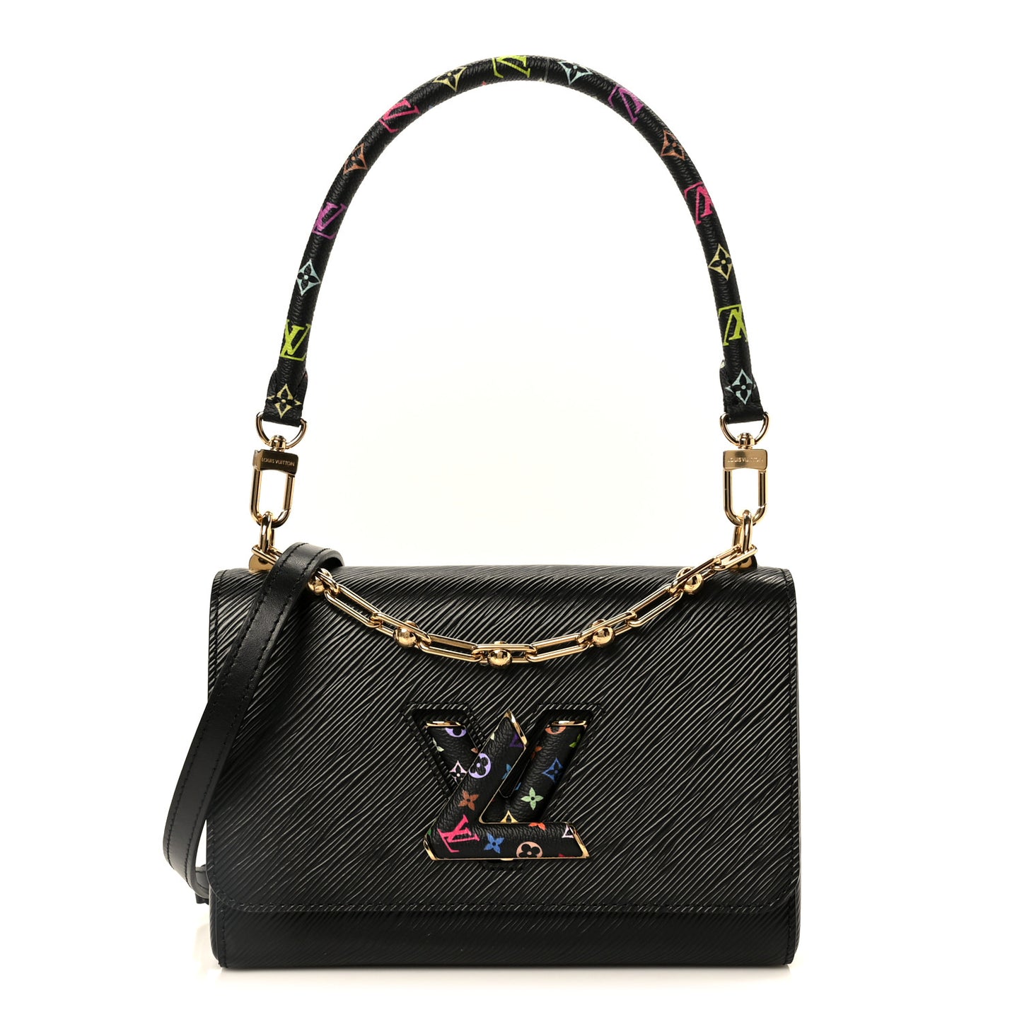 LV X TM Epi Twist MM Slim Shoulder Bag Black
