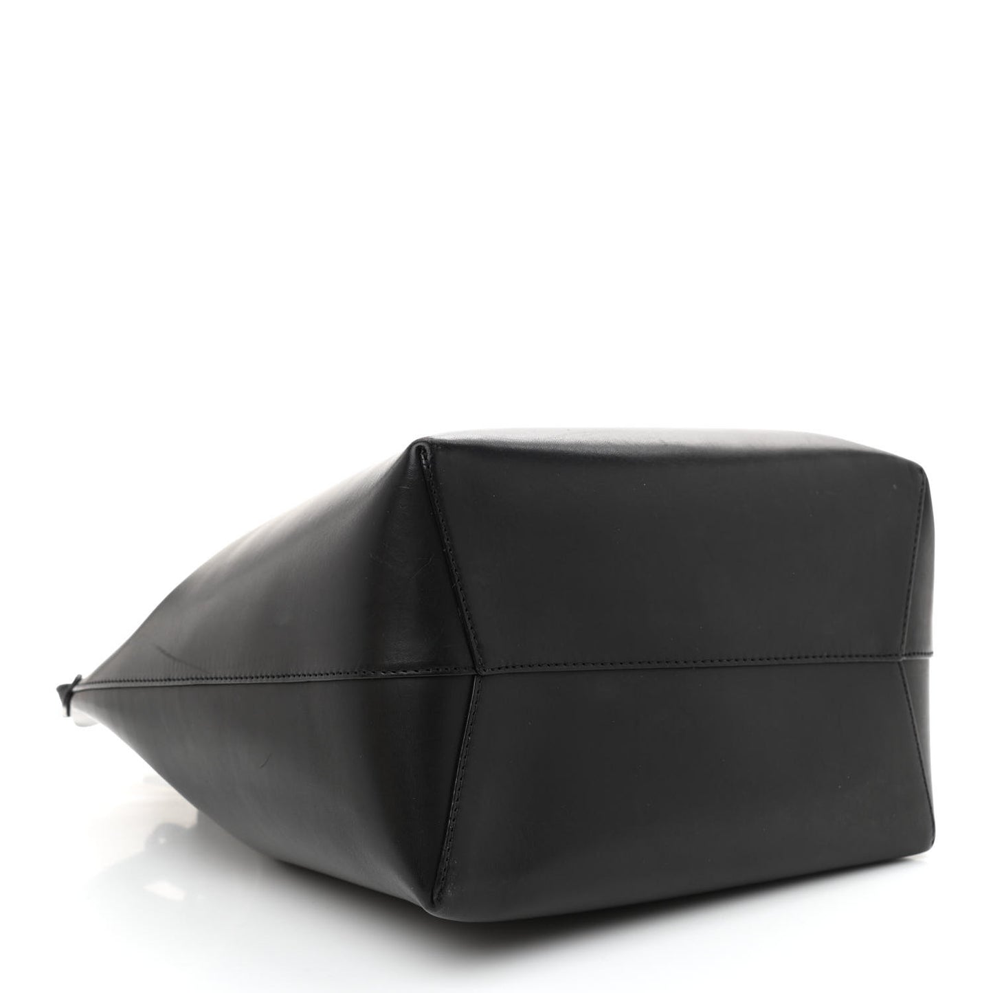 Vegetable Tanned Calfskin Bucket Bag Black Royal