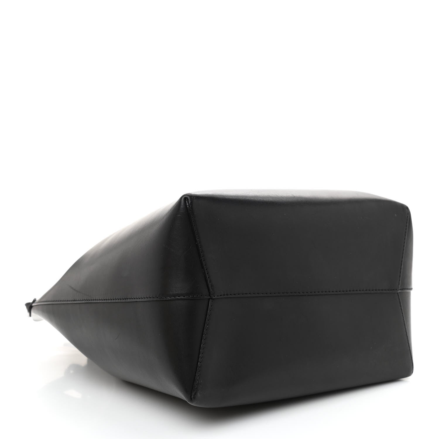 Mansur Gavriel Vegetable Tanned Calfskin Bucket Bag Black Royal 4 of 12