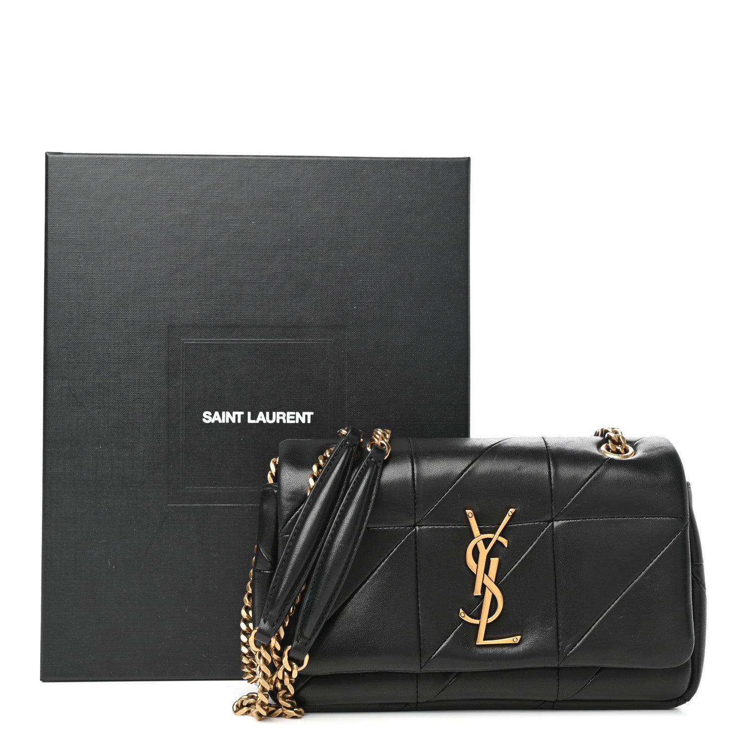 Saint Laurent Lambskin Patchwork Monogram Small Jamie Black 10 of 10