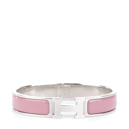 Hermes Enamel Narrow Clic Clac H Bracelet GM Bois De Rose 1 of 4