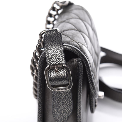 Chanel Iridescent Calfskin Mini Back To School Crossbody Flap Anthracite 12 of 12