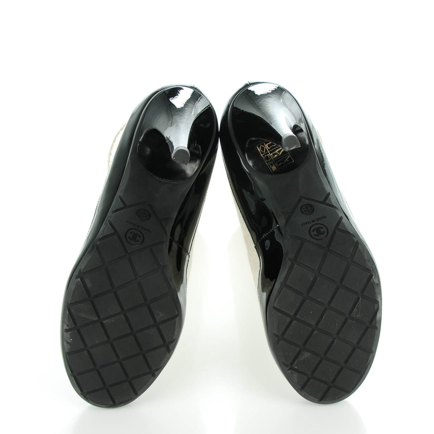 Patent Sock Boots 39 Black White