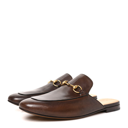 Gucci Calfskin Mens Princetown Slippers 10 Fondente Brown 3 of 10