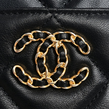Chanel Goatskin Quilted Chanel 19 Phone and Card Holder Black 8 of 9