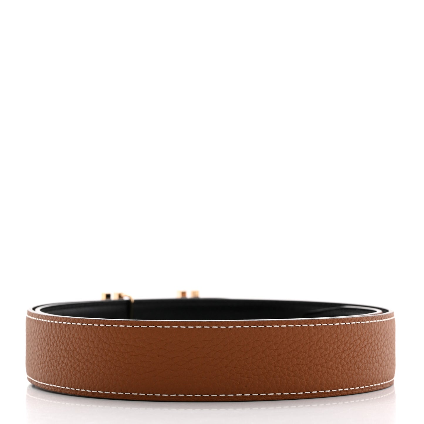 Box Togo 32mm Au Carre H Belt 85 Black Gold