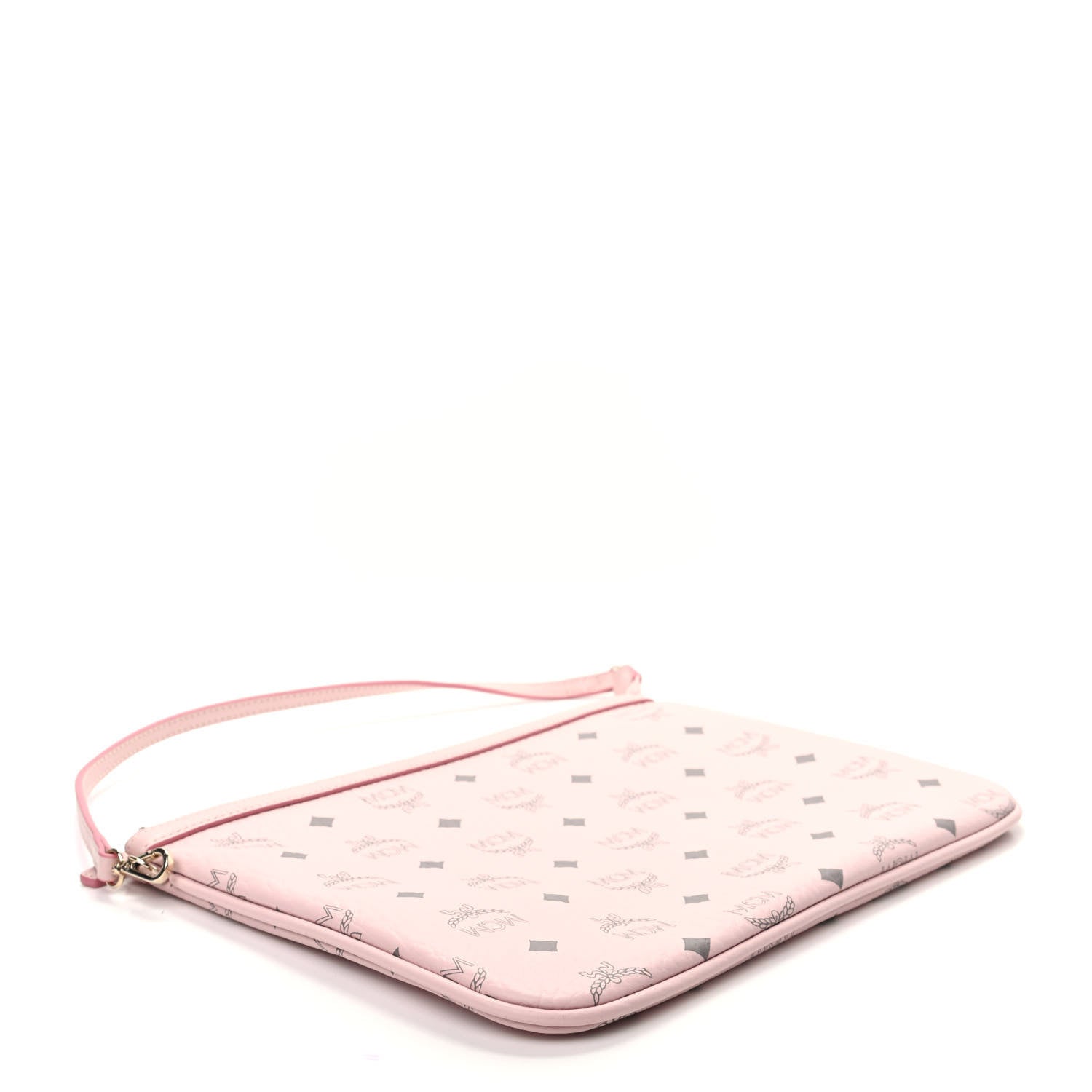 MCM Visetos Liz Shopper Tote Pouch Light Pink 4 of 7
