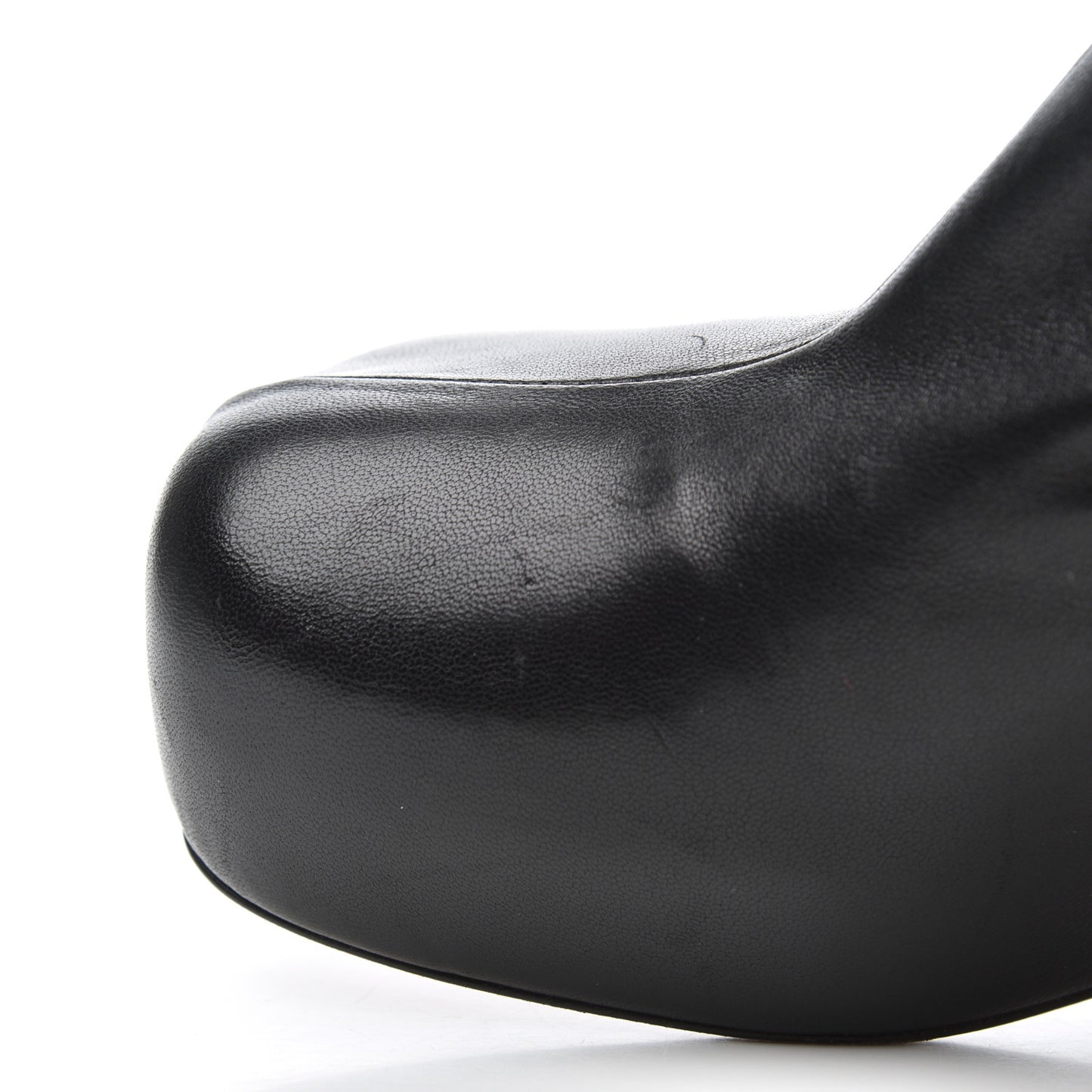 Nappa Platform Square Toe Ankle Boots 38 Black