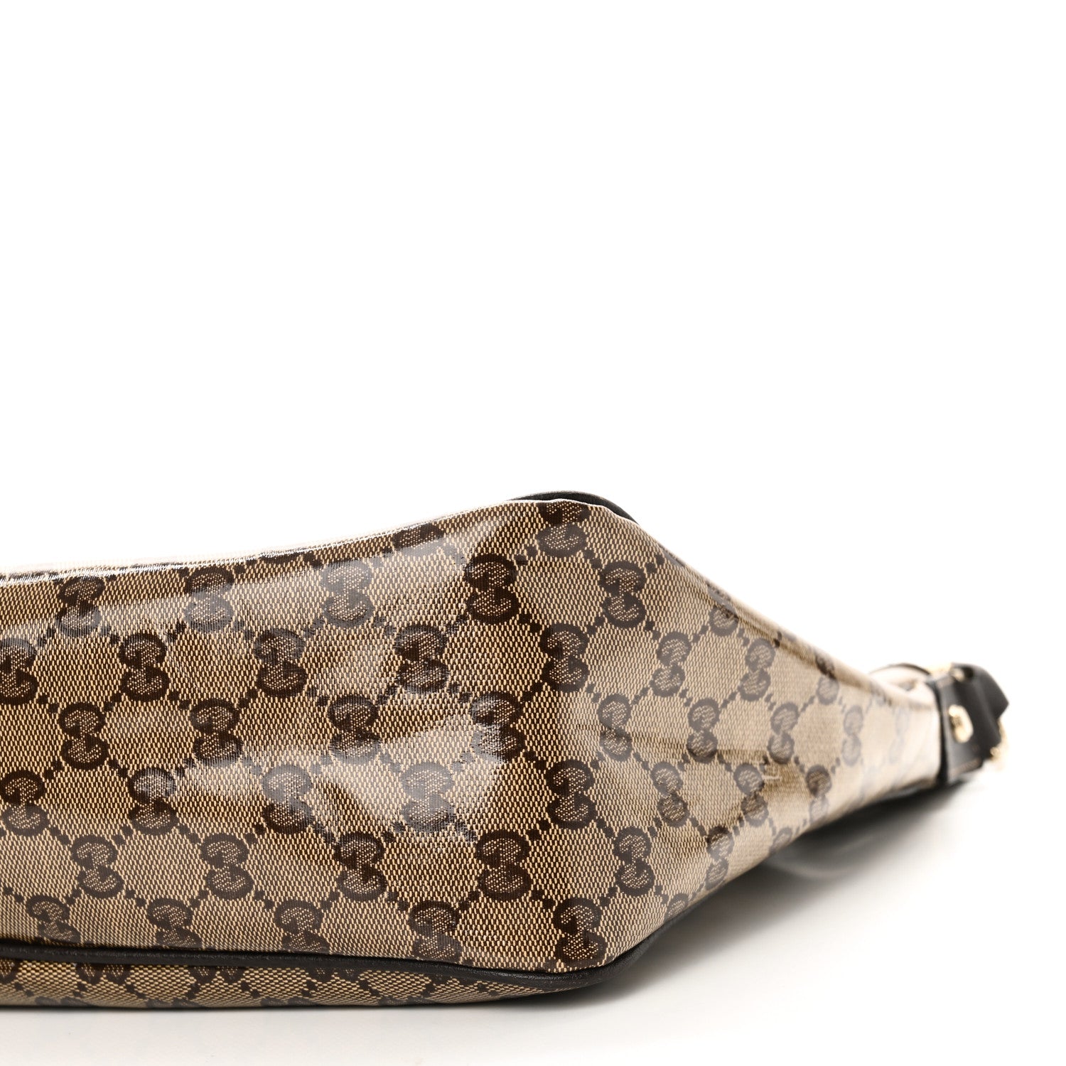 Gucci Crystal Monogram Medium Abbey Pocket Hobo Tote Dark Brown 10 of 10