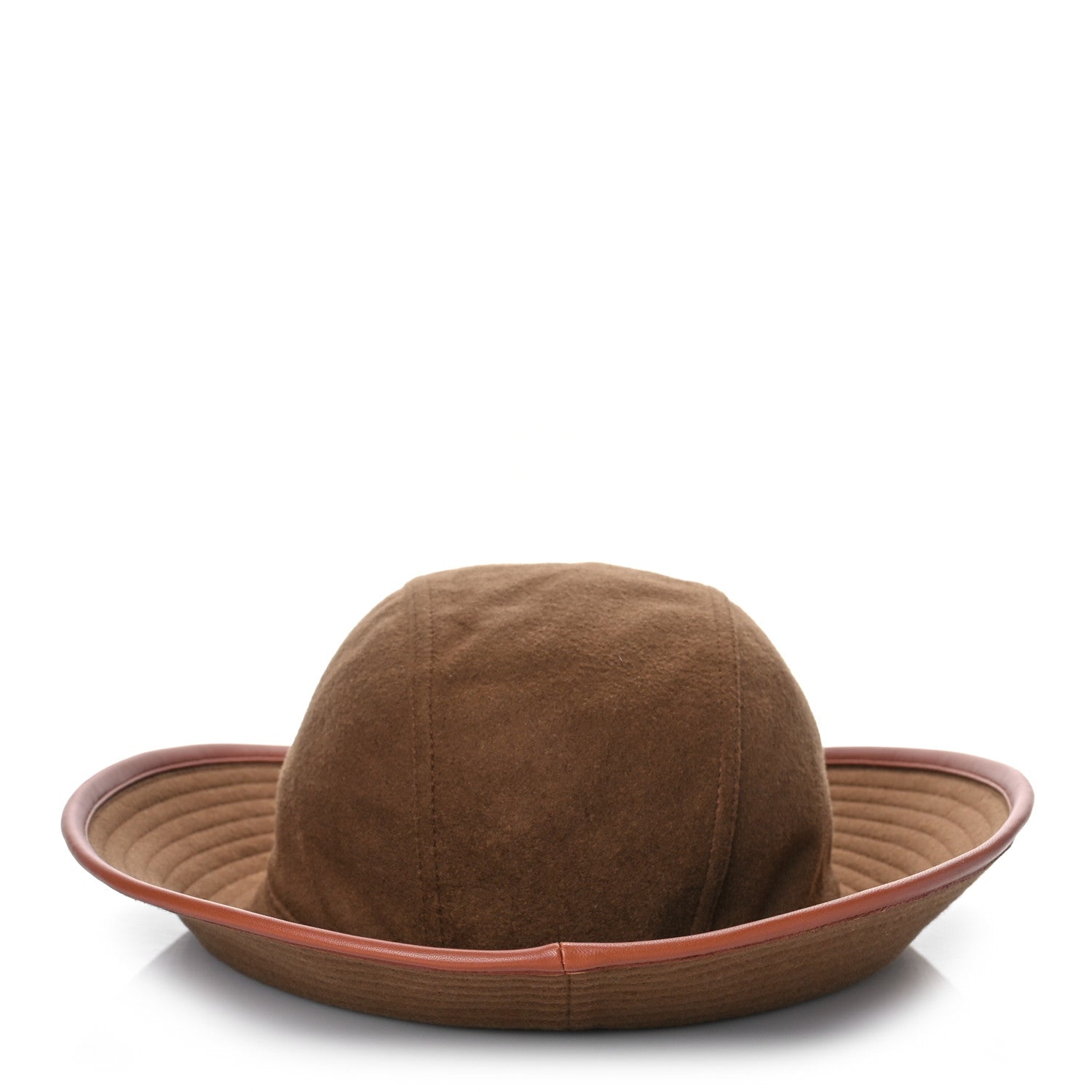 Hermes Cashmere Colette Hat 58 Brun D' Automne Cognac 4 of 7