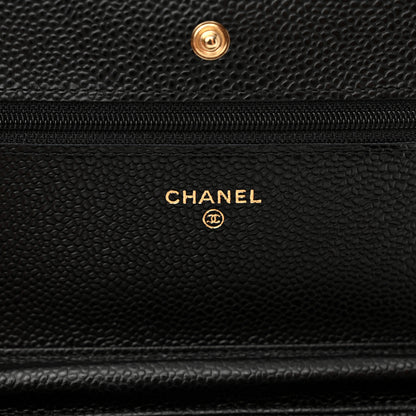 Chanel Caviar Quilted Wallet on Chain WOC Black 6 of 12