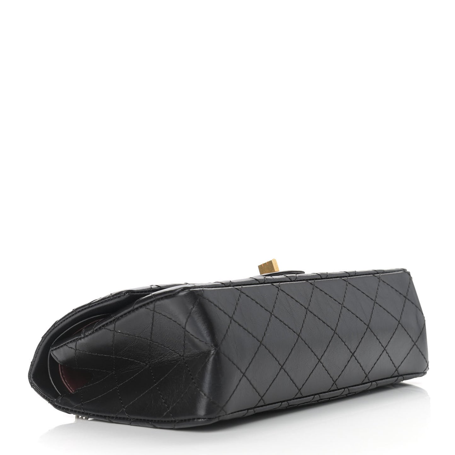 Aged Calfskin Quilted 2.55 Reissue 225 Flap Black