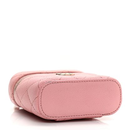 Chanel Caviar Quilted Small Handle With Care Vanity Case With Chain Pink 4 of 13