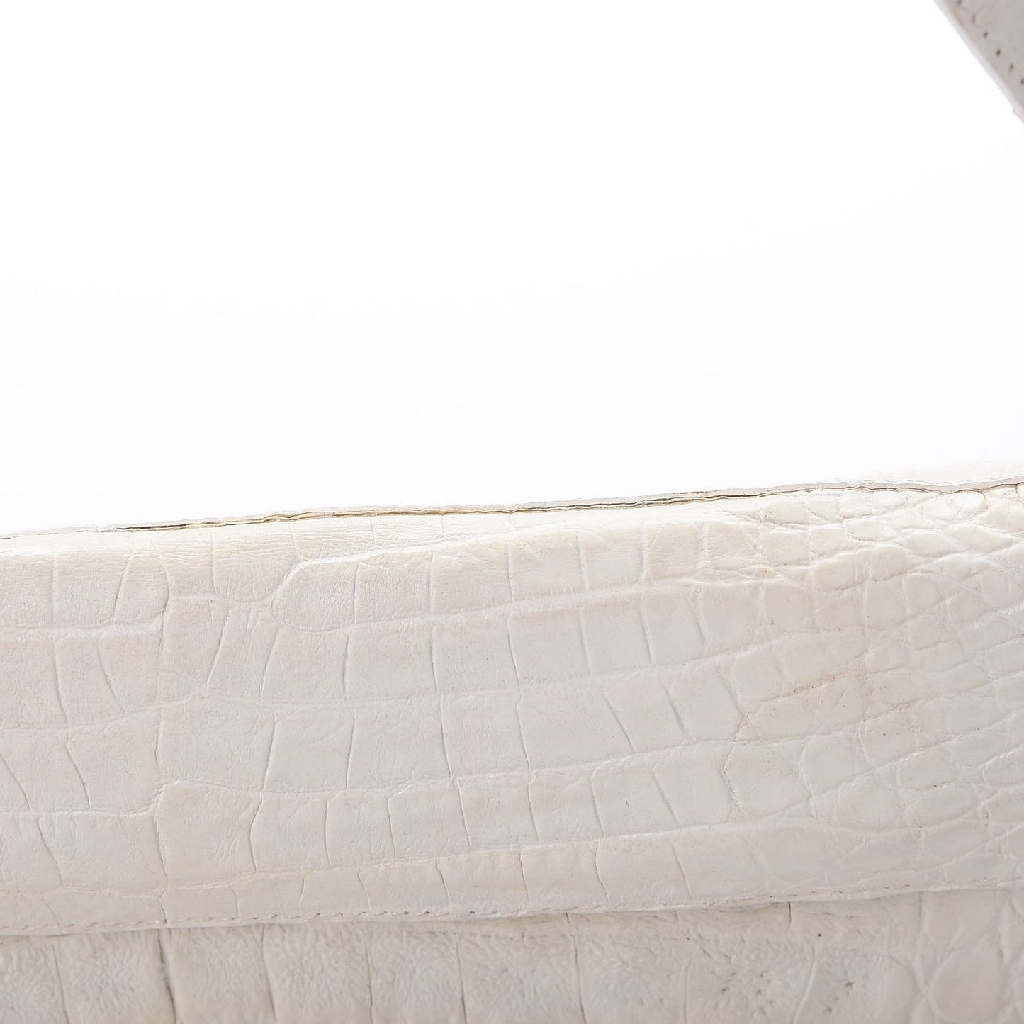 Crocodile Clutch White