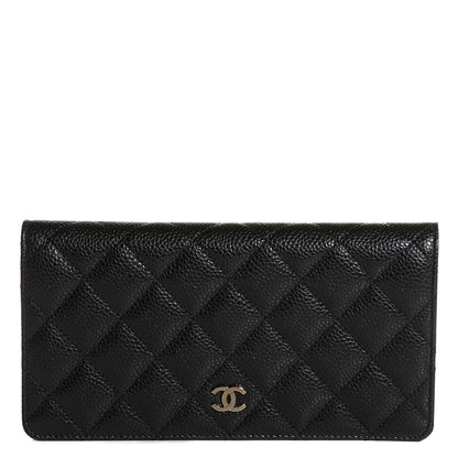 Chanel Caviar Quilted Yen Wallet Black 1 of 8