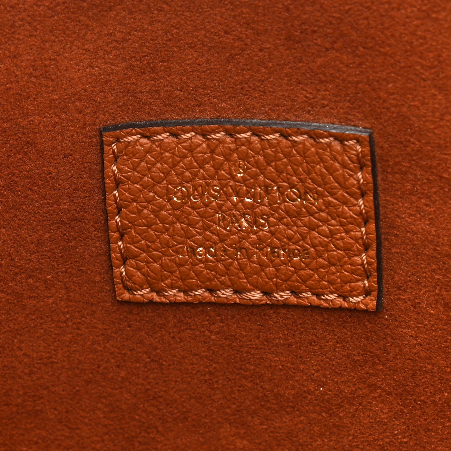 Grained Calfskin Lockme Shopper Chataigne