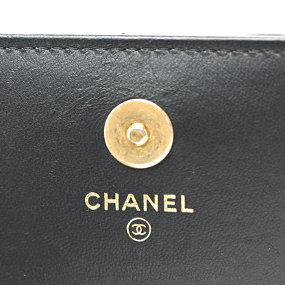 Chanel Lambskin Enamel Quilted Pending CC Flap Belt Bag Black 6 of 11
