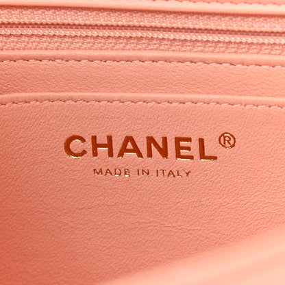 Chanel Lambskin Quilted Mini Rectangular Flap Light Orange 6 of 9