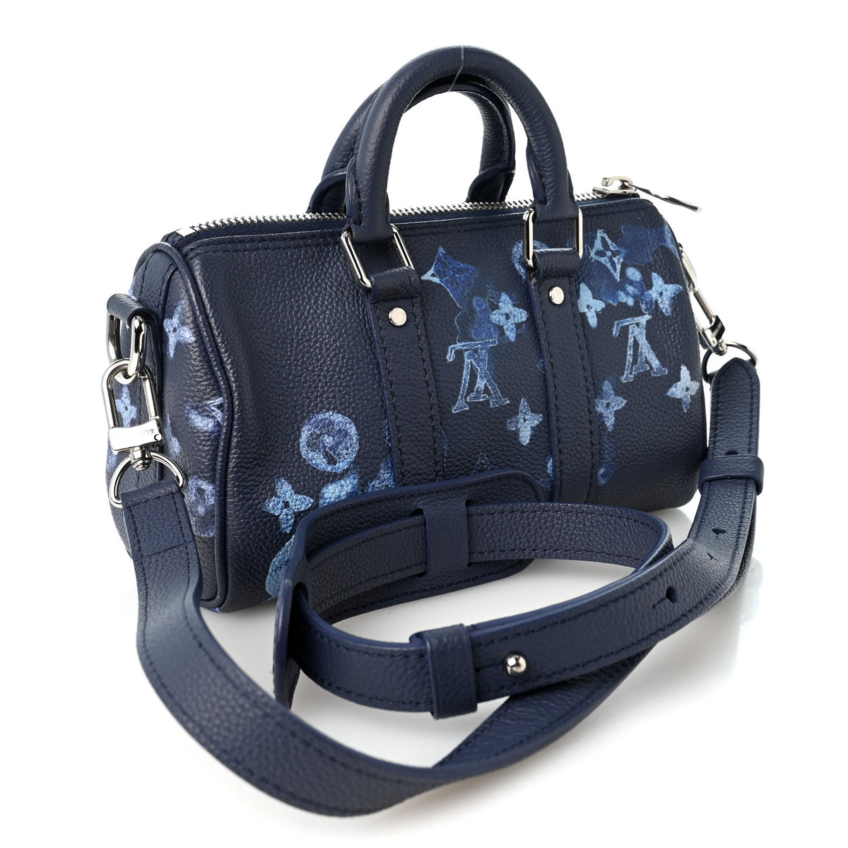 Louis Vuitton Monogram Ink Watercolor Keepall XS Blue 3 of 9