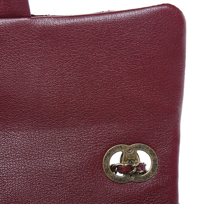 Chanel Patent Goatskin Quilted Medium CC Eyelet Flap Burgundy 11 of 11