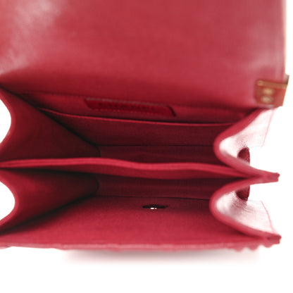 Chanel Caviar Quilted North South Boy Flap Red 5 of 9