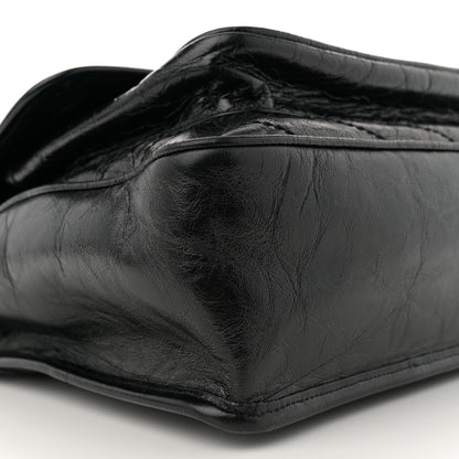 Saint Laurent Crinkled Calfskin Matelasse Monogram Large Niki Chain Satchel Black 8 of 10