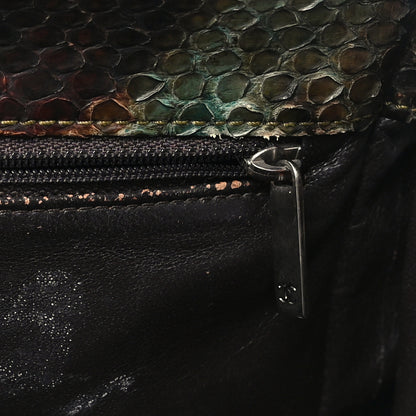 Chanel Snakeskin Executive Cerf Shopper Tote Green Brown 12 of 13