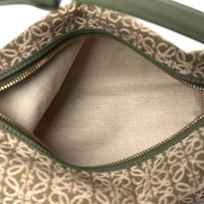 Loewe Jacquard Anagram Calfskin Small Cubi Bag Ecru Green 5 of 9