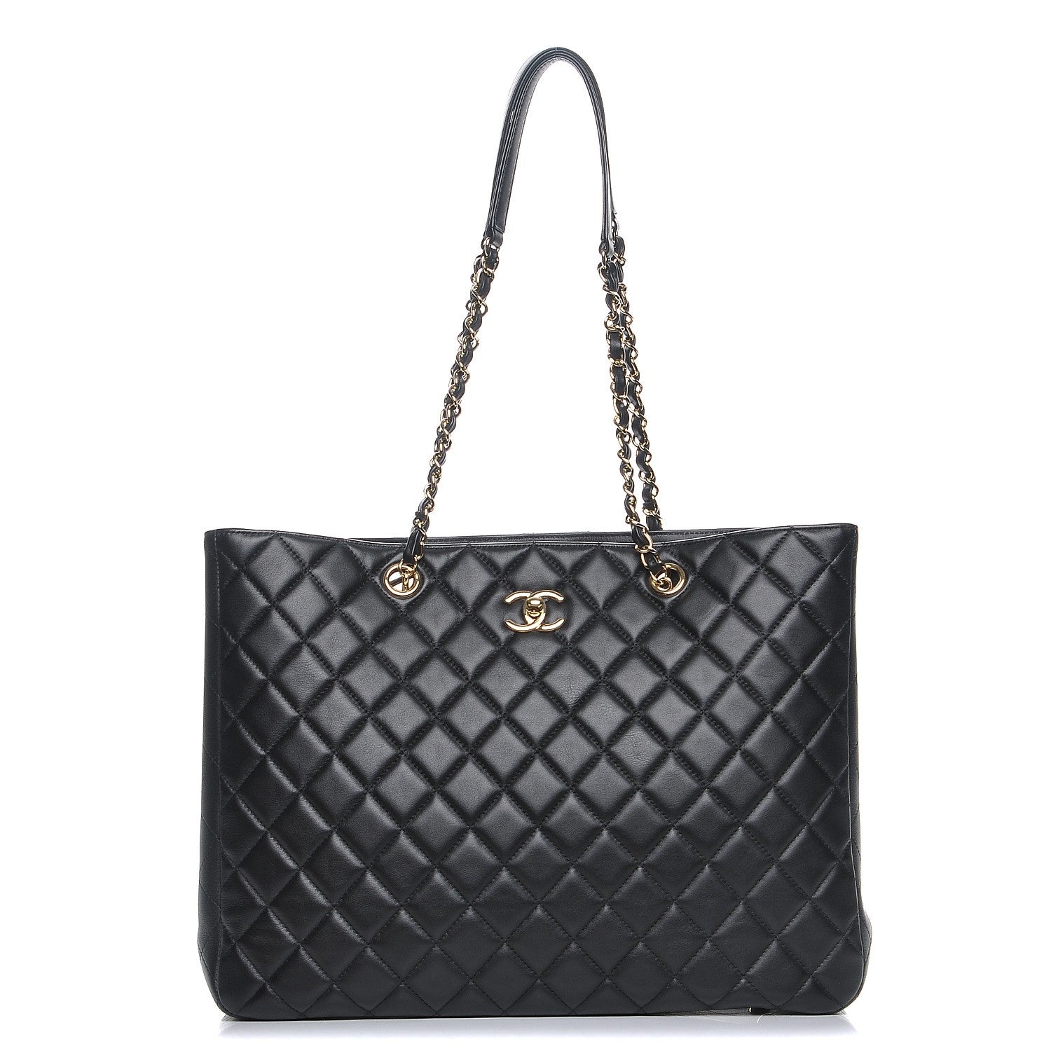 Chanel Calfskin Quilted Timeless Tote Black 1 of 8