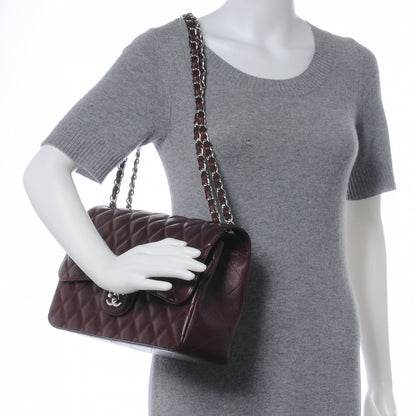 Chanel Lambskin Quilted Jumbo Double Flap Bordeaux 2 of 8