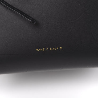 Mansur Gavriel Vegetable Tanned Calfskin Mini Bucket Bag Black Flamma 6 of 10