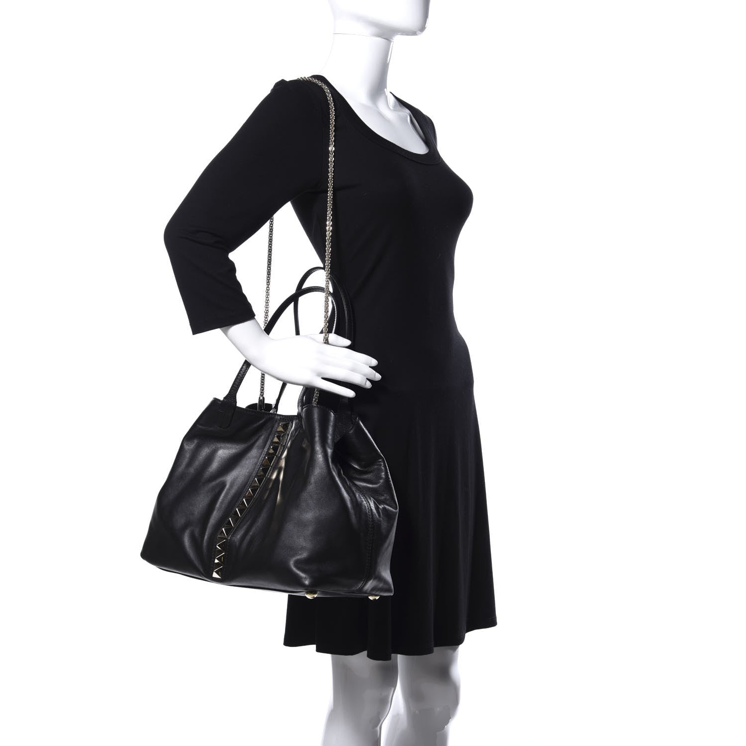 Valentino Garavani Vitello Va Va Voom Tote Black 2 of 9