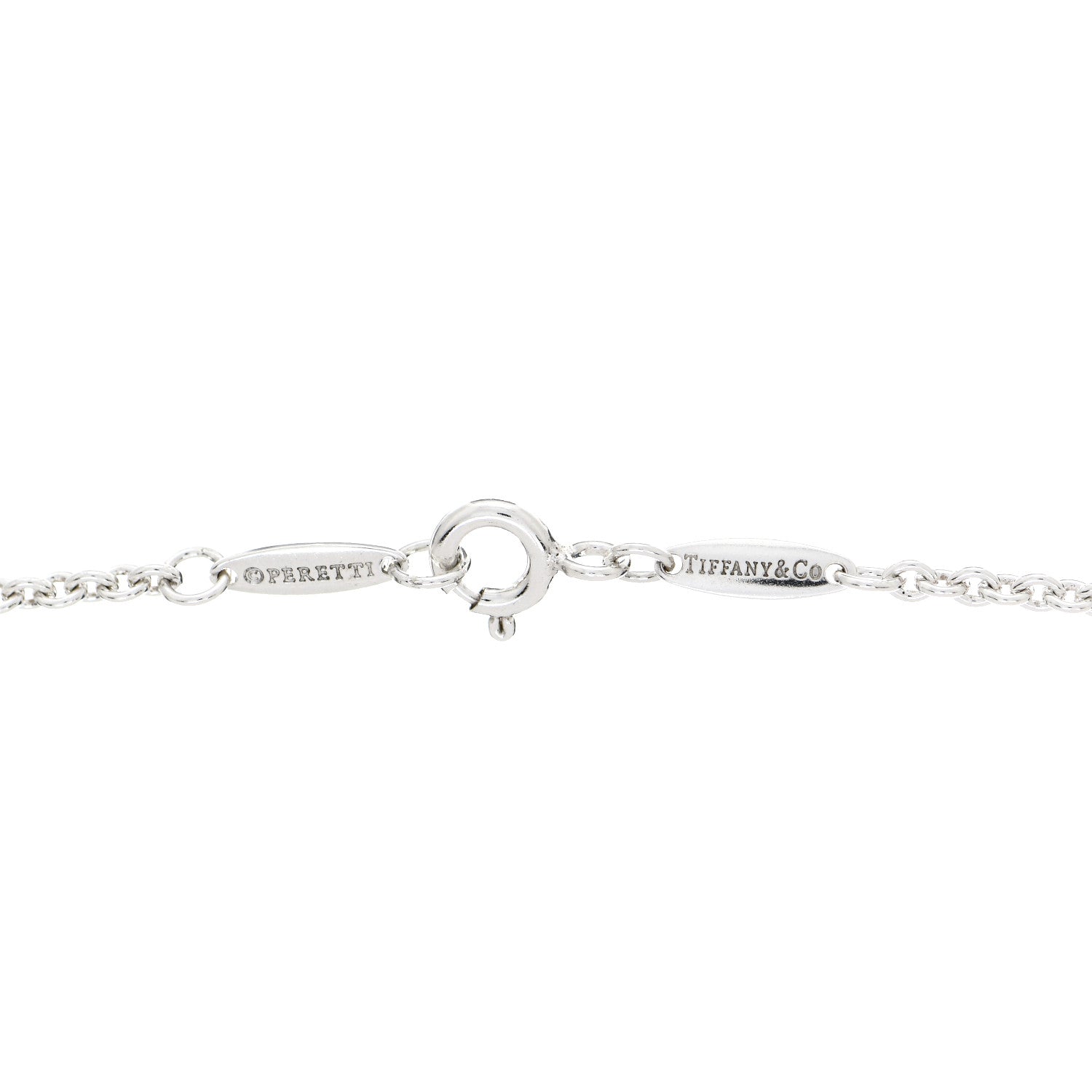 Tiffany Sterling Silver Pearl 9-9.5mm Elsa Peretti Open Heart Lariat Necklace 4 of 4