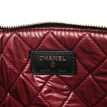 Chanel Aged Calfskin Quilted Medium Lucky Charms Cosmetic Case Black 6 of 9