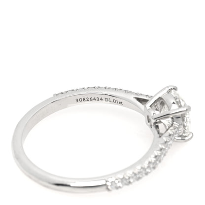 Tiffany Platinum Diamond 1.01ct Novo Engagement Ring 51 5.75 5 of 6