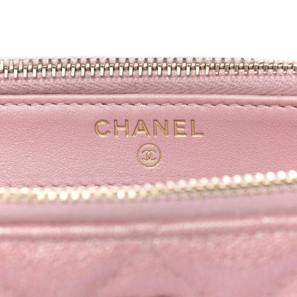 Chanel Iridescent Caviar Quilted Small Clutch With Chain Pink 8 of 16