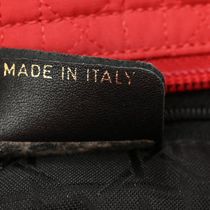 Christian Dior Nylon Cannage Large Lady Dior Red 7 of 12