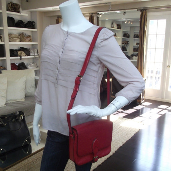 Louis Vuitton Epi Cartouchiere Rouge 2 of 9