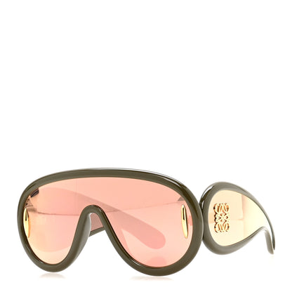 Loewe Acetate Anagram Wave Mask Sunglasses LW40108I Green 1 of 6