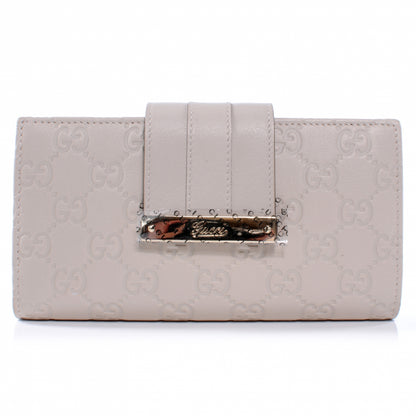 Gucci Guccissima Ladies Web Long Wallet Off White 1 of 8