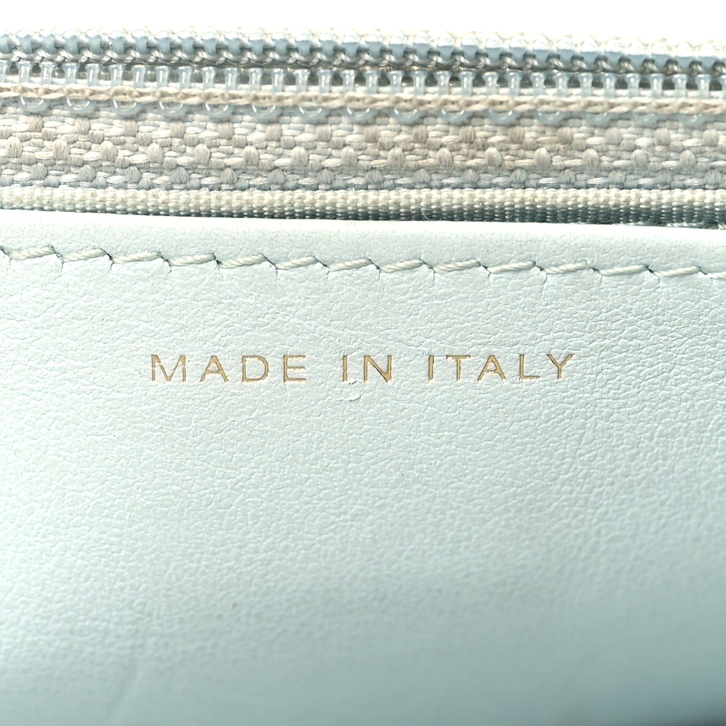 Lambskin Quilted Chanel 19 Wallet On Chain WOC Light Blue