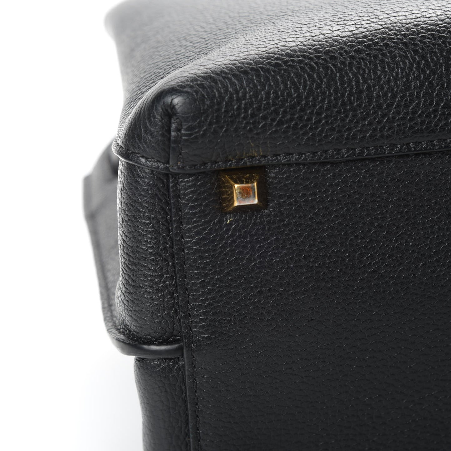 Grained Calfskin Medium Milla Tote Black